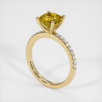 2.10 Ct. Yellowish Green Sphene (Titanite) Ring, 10K Yellow Gold 2