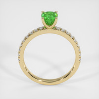 0.73 Ct. Yellowish Green Chrome Tourmaline Ring, 10K Yellow Gold 3