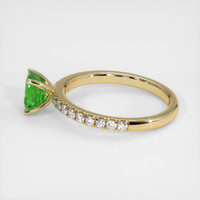 0.73 Ct. Yellowish Green Chrome Tourmaline Ring, 10K Yellow Gold 4