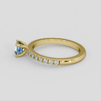 0.37 Ct. Blue Aquamarine Ring, 10K Yellow Gold 4