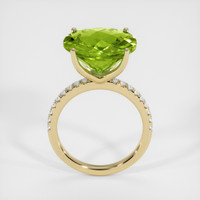8.62 Ct. Green (Lime Green) Peridot Ring, 10K Yellow Gold 3