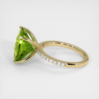 8.62 Ct. Green (Lime Green) Peridot Ring, 10K Yellow Gold 4