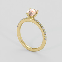 1.16 Ct. Padparadscha Sapphire Ring, 10K Yellow Gold 2