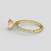 1.16 Ct. Padparadscha Sapphire Ring, 10K Yellow Gold 4