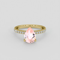 2.03 Ct. Padparadscha Sapphire Ring, 10K Yellow Gold 1