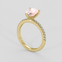 2.03 Ct. Padparadscha Sapphire Ring, 10K Yellow Gold 2