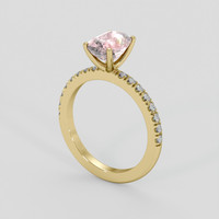 2.08 Ct. Pink Sapphire Ring, 10K Yellow Gold 2