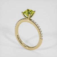 1.54 Ct. Yellowish Green Sapphire Ring, 10K Yellow Gold 2