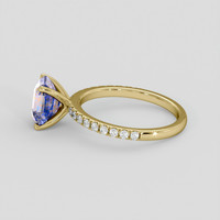 2.53 Ct. Bi Color Sapphire Ring, 10K Yellow Gold 4