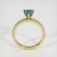 0.83 Ct. Greenish Blue Sapphire Ring, 10K Yellow Gold 3