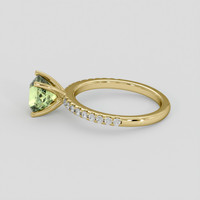2.09 Ct. Yellowish Green Sapphire Ring, 10K Yellow Gold 4
