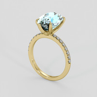 6.61 Ct. Blue Topaz Ring, 14K Yellow Gold 2