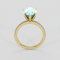 6.61 Ct. Blue Topaz Ring, 14K Yellow Gold 3