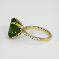 6.08 Ct. Green Tourmaline Ring, 14K Yellow Gold 4
