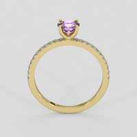 1.07 Ct. Pink Sapphire Ring, 14K Yellow Gold 3