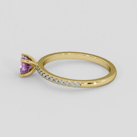 1.07 Ct. Pink Sapphire Ring, 14K Yellow Gold 4