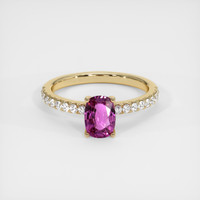 1.00 Ct. Sapphire Ring, 14K Yellow Gold 1