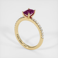 1.00 Ct. Sapphire Ring, 14K Yellow Gold 2
