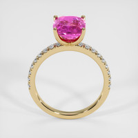 3.01 Ct. Pink Sapphire Ring, 14K Yellow Gold 3