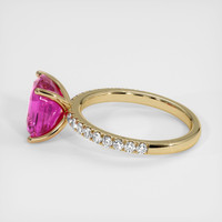 3.01 Ct. Pink Sapphire Ring, 14K Yellow Gold 4