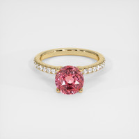 3.07 Ct. Padparadscha Sapphire Ring, 14K Yellow Gold 1