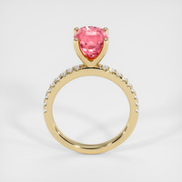 3.07 Ct. Padparadscha Sapphire Ring, 14K Yellow Gold 3