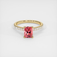2.03 Ct. Padparadscha Sapphire Ring, 14K Yellow Gold 1