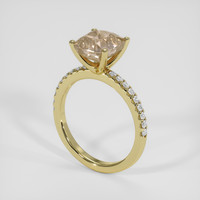 3.43 Ct. Padparadscha Sapphire Ring, 14K Yellow Gold 2