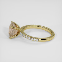 3.43 Ct. Padparadscha Sapphire Ring, 14K Yellow Gold 4