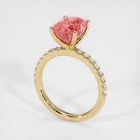 4.50 Ct. Padparadscha Sapphire Ring, 14K Yellow Gold 2