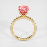 4.50 Ct. Padparadscha Sapphire Ring, 14K Yellow Gold 3