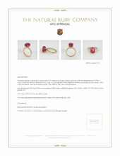 Ruby Ring 9.21 Ct. 14K Yellow Gold Appraisal