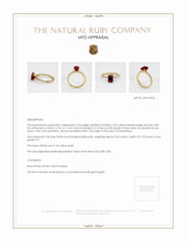 Ruby Ring 2.07 Ct. 14K Yellow Gold Appraisal