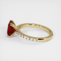 2.07 Ct. Ruby  Ring - 14K Yellow Gold 4
