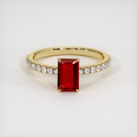 1.04 Ct. Ruby Ring, 14K Yellow Gold 1