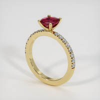 1.00 Ct. Ruby Ring, 14K Yellow Gold 2