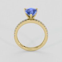 2.51 Ct. Blue Sapphire Ring, 14K Yellow Gold 3