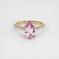 3.00 Ct. Pink Sapphire Ring, 14K Yellow Gold 1
