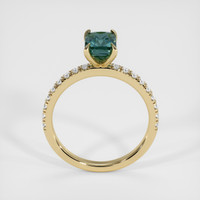 1.58 Ct. Bluish Green Sapphire Ring, 14K Yellow Gold 3