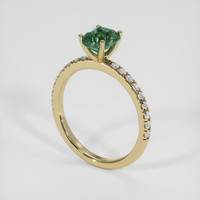 1.37 Ct. Bluish Green Sapphire Ring, 14K Yellow Gold 2