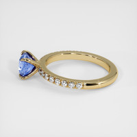 1.04 Ct. Blue Sapphire Ring, 14K Yellow Gold 4