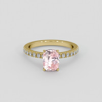 2.08 Ct. Pink Sapphire Ring, 14K Yellow Gold 1