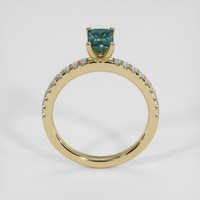 1.05 Ct. Bluish Green Sapphire Ring, 14K Yellow Gold 3