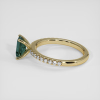 1.05 Ct. Bluish Green Sapphire Ring, 14K Yellow Gold 4