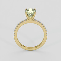 2.20 Ct. Yellowish Green Sapphire Ring, 14K Yellow Gold 3