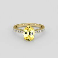 2.03 Ct. Yellow Sapphire Ring, 14K Yellow Gold 1