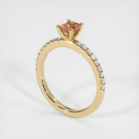 0.62 Ct. Sapphire Ring, 14K Yellow Gold 2