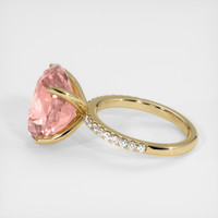12.01 Ct. Padparadscha Sapphire Ring, 14K Yellow Gold 4