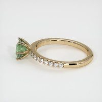 0.89 Ct. Green Sapphire Ring, 14K Yellow Gold 4