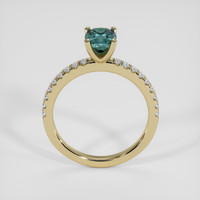 1.21 Ct. Bluish Green Sapphire Ring, 14K Yellow Gold 3